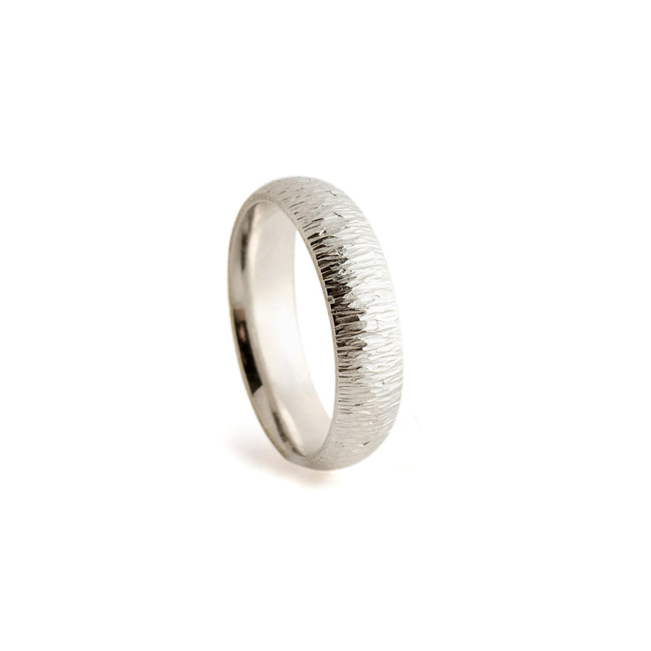 Finn 925er Silber gehämmerter Everyday Ring