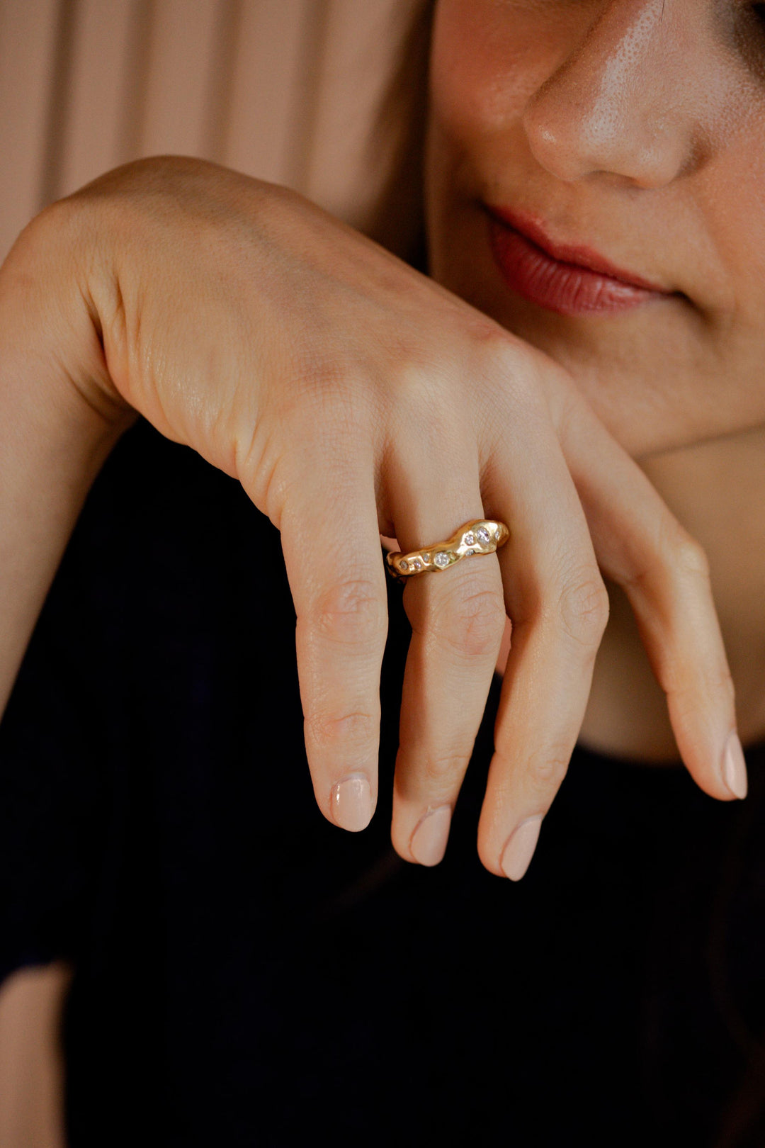 Brillant 14 Karat Gelbgold Ring