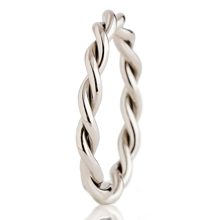 Bel Ami 14 Carat White Gold Twisted Ring